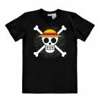 Logoshirt®️ One Piece - Piraten - Skull Logo T-Shirt Print Damen & Herren I Lizenziertes Originaldesign schwarz | XXXL