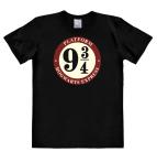 Logoshirt®️ Harry Potter Hogwarts Express - Gleis 9 3/4 T-Shirt Herren & Damen I Motiv-Shirt schwarz kurzärmlig Rundhals I Lizenziertes Originaldesign I hochwertiger Logo-Print I Baumwolle 