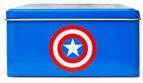 Logoshirt Marvel Comics - Superheld - Captain America Logo Blechdose - Metallbox - blau - Lizenziertes Originaldesign 