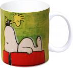 Logoshirt® Peanuts - Snoopy & Woodstock - Authentic Peanuts I Tasse - Kaffeebecher, 300 ml I spülmaschinenfest & mikrowellengeeignet I in Farbiger Geschenkverpackung I Lizenziertes Original Design 