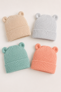 Organic Baby Bear Beanie – süße Strickmütze mit Öhrchen 