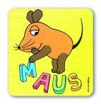 Die Sendung mit der Maus - Maus Schrift - Coaster 
