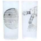 Star Wars Trinkgläser - 2er Set - "Death Star & AT-AT Walker" 