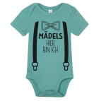 Babybody aus Biobaumwolle -- Mädels hier bin ich 
