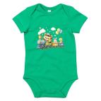 Babybody aus Biobaumwolle -- Bärchen Lokomotive 