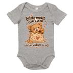 Babybody aus Biobaumwolle -- Bitte nicht aufessen 