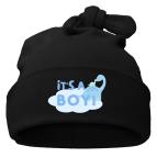 Babymütze mit Knoten -- Organic -- It's a Boy 