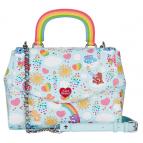 Loungefly Care Bears AOP Umhängetasche mit Regenbogengriff 