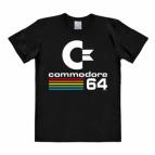 Logoshirt Nerd - Commodore C64 T-Shirt Herren - schwarz 