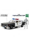 Terminator Diecast Modell 1/18 1977 Dodge Monaco Metropolitan Police mit Figur 