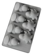 Peanuts Silikon-Muffinbackform Snoopy & Woodstock grau 