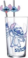 Lilo & Stitch Glas Tumbler mit Trinkhalmen Stitch 485 ml 
