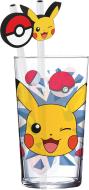 Pokémon Glas Tumbler mit Trinkhalmen Pikachu 485 ml 