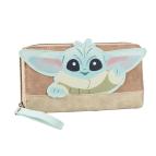 Cerda Star Wars The Mandalorian Grogu Geldbörse Portemonnaie Kunstleder 19 cm Beige Braun 