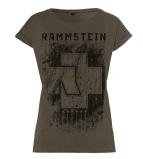 Rammstein Sechs Herzen Damen Olive | 3XL