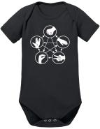 Babybody aus Biobaumwolle -- Stein Schere Echse Spock 