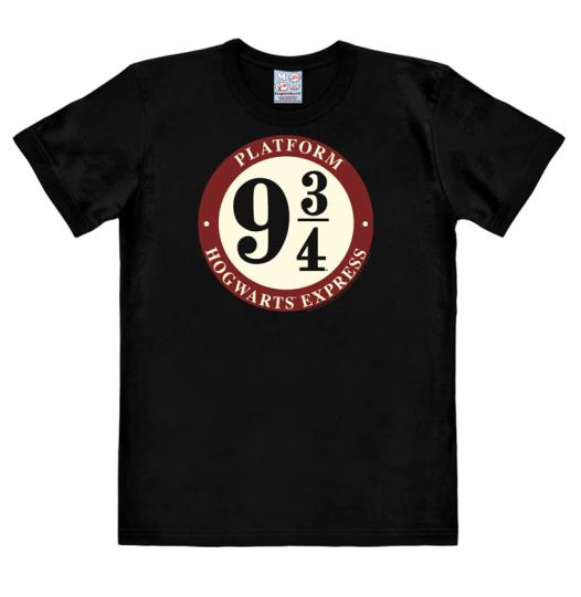 Logoshirt®️ Harry Potter Hogwarts Express - Gleis 9 3/4 T-Shirt Herren & Damen I Motiv-Shirt schwarz kurzärmlig Rundhals I Lizenziertes Originaldesign I hochwertiger Logo-Print I Baumwolle 