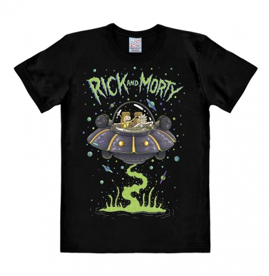 Logoshirt® Rick and Morty - Raumschiff Space Cruiser I T-Shirt Print Damen & Herren I Lizenziertes Originaldesign 