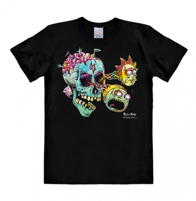 Logoshirt® Rick and Morty - Eyeball Skull I T-Shirt Print Damen & Herren I Lizenziertes Originaldesign 