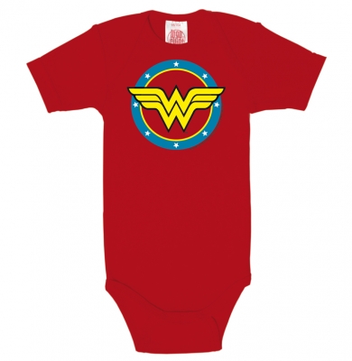 Logoshirt - DC - Wonder Woman - Logo Circle - Stars Baby-Body Kurzarm 