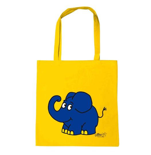 Logoshirt - Die Sendung mit der Maus - Elefant - Baumwolltasche gelb 