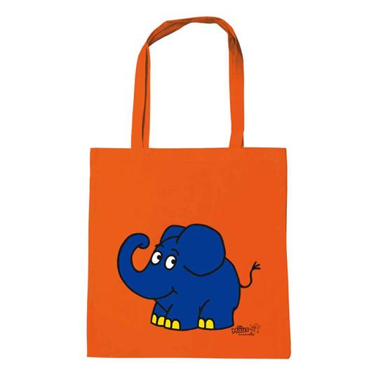 Logoshirt - Die Sendung mit der Maus - Elefant - Baumwolltasche orange 