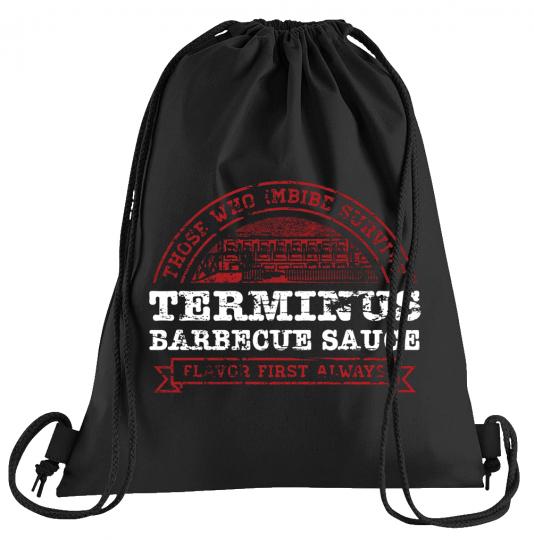 Terminus Barbecue Sauce Sportbeutel  bedruckter Turnbeutel mit Kordeln 