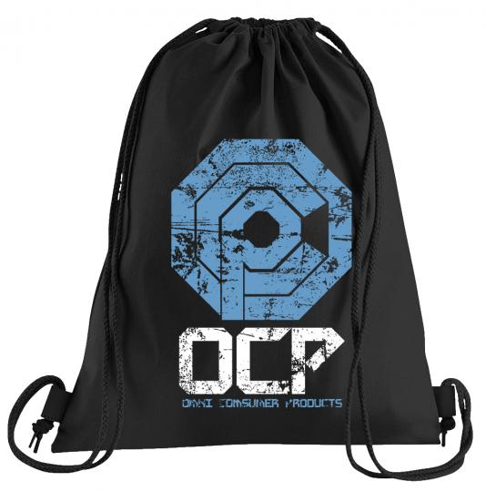 OCP - Omni Consumer Products Sportbeutel  bedruckter Turnbeutel mit Kordeln 