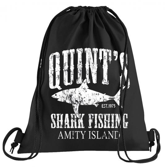 Quints Shark Fishing Sportbeutel  bedruckter Turnbeutel mit Kordeln 