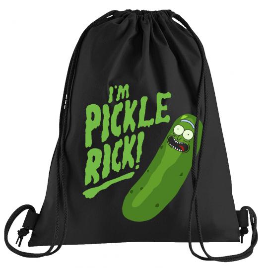 I`m Pickle Rick Sportbeutel  bedruckter Turnbeutel mit Kordeln 