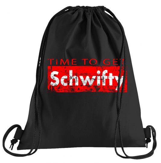 Time to get Schwifty Sportbeutel  bedruckter Turnbeutel mit Kordeln 
