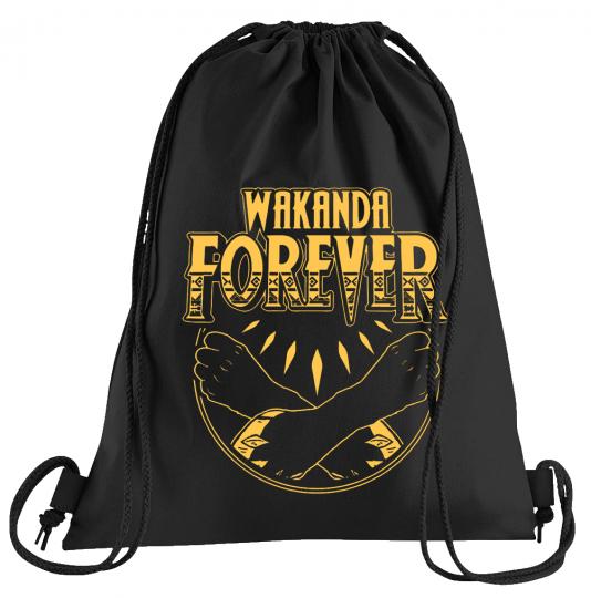 Wakanda Forever Sportbeutel  bedruckter Turnbeutel mit Kordeln 