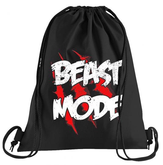 Beast Mode Sportbeutel  bedruckter Turnbeutel mit Kordeln 