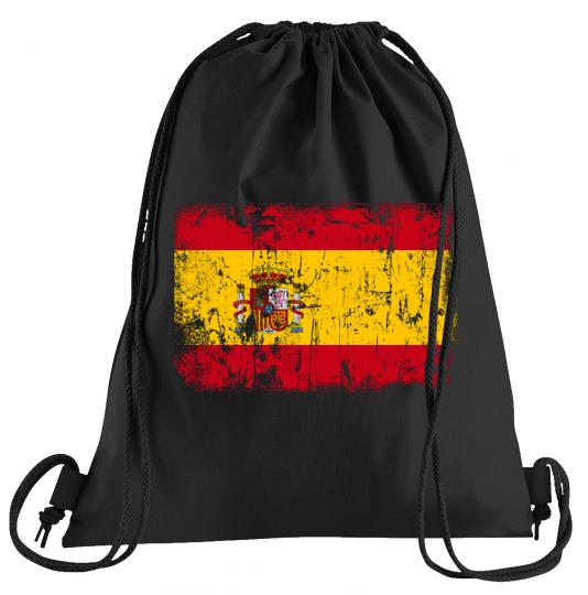 Spanien Vintage Flagge Fahne Sportbeutel  bedruckter Turnbeutel mit Kordeln 