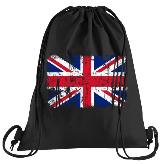 Union Jack Vintage Flagge Fahne Sportbeutel  bedruckter Turnbeutel mit Kordeln 