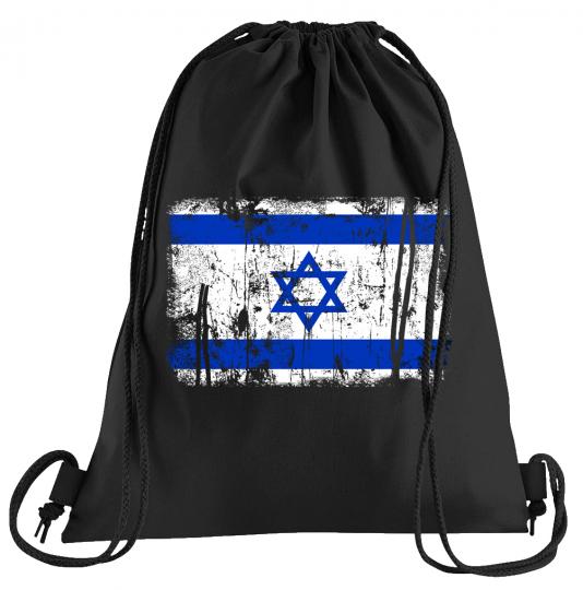 Israel Vintage Flagge Fahne Sportbeutel  bedruckter Turnbeutel mit Kordeln 