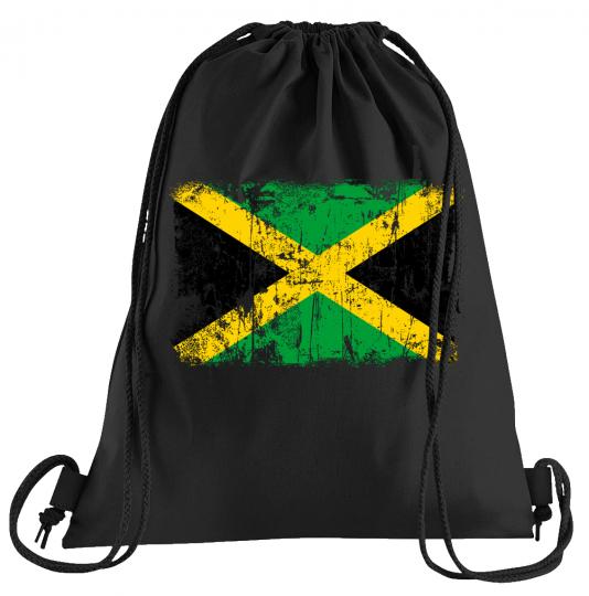 Jamaika Vintage Flagge Fahne Sportbeutel  bedruckter Turnbeutel mit Kordeln 