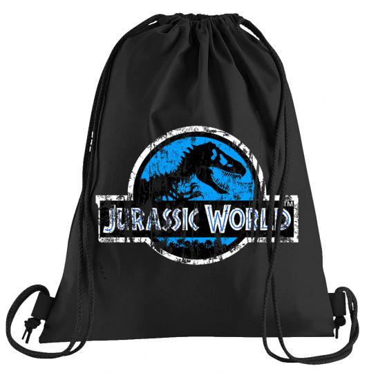 Jurassic World Distressed Logo Sportbeutel  bedruckter Turnbeutel mit Kordeln 