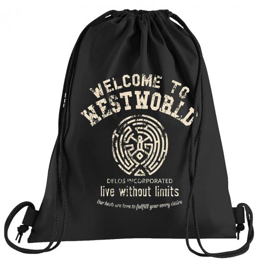 Welcome to Westworld Sportbeutel  bedruckter Turnbeutel mit Kordeln 