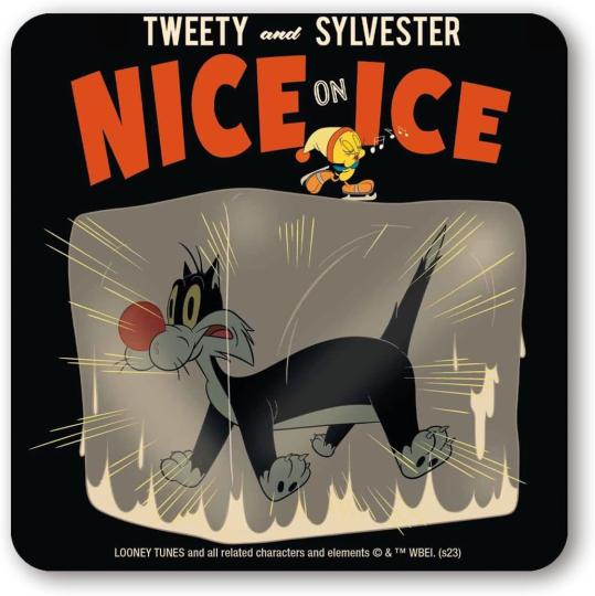 Looney Tunes - Tweety & Sylvester - Nice On Ice  - Untersetzer - Coaster 