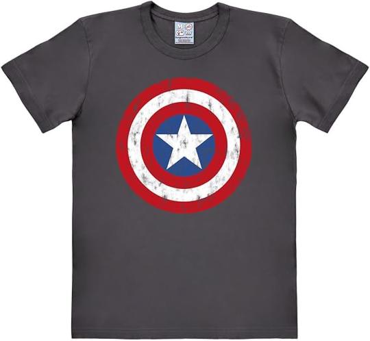 Logoshirt Marvel Captain America Shield T-Shirt Print - Damen & Herren 
