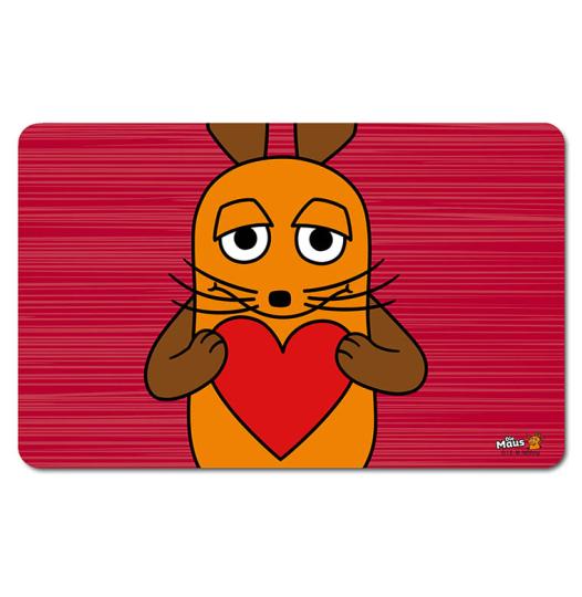 Die Sendung mit der Maus - Love - Frühstücksbrettchen - rot 