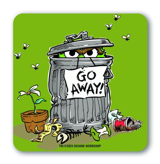 Sesame St - Oscar - Go Away - Coaster 