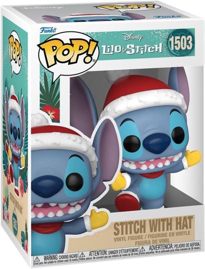 Disney POP! Vinyl Figur Holiday Stitch w/Hat 9 cm 