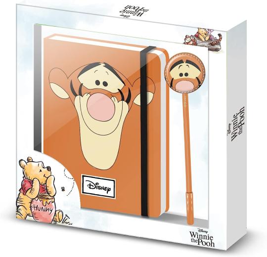 Disney Notizbuch mit Kugelschreiber Geschenk-Set Tigger Face 