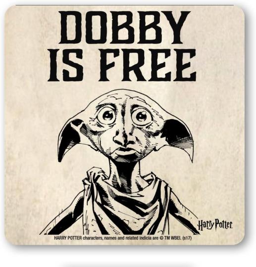 Harry Potter Untersetzer - Dobby is Free - Coaster 