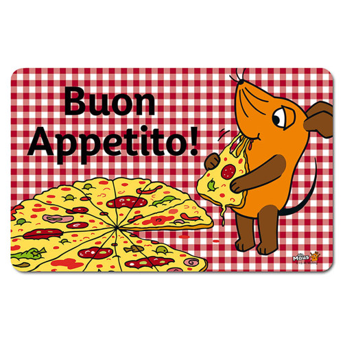Die Sendung mit der Maus - Pizza - Frühstücksbrettchen - rot 
