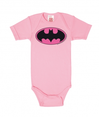 Logoshirt - Batman - Rosa Baby-Body Kurzarm 