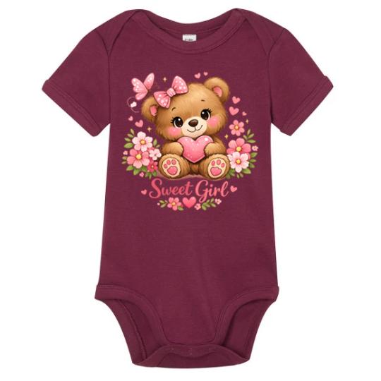 Babybody aus Biobaumwolle -- Sweet Girl 