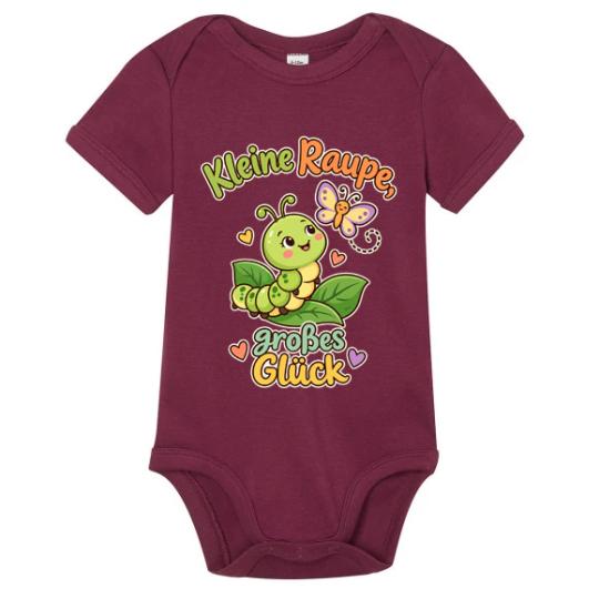 Babybody aus Biobaumwolle -- Kleine Raupe, grosses Glück 
